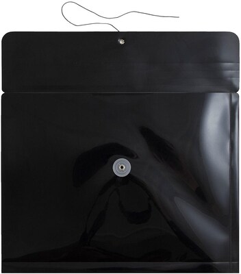 JAM Paper Premium Plastic Document File, Letter, Black, 3/Pack (218B1BLX3)