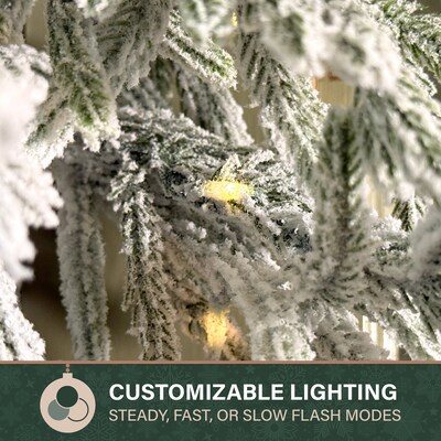 Fraser Hill Farm 9' Real Feel Pre-Lit Artificial Christmas Garland (FFRF108G-5MSN)