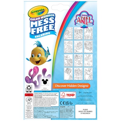 Crayola Color Wonder Ariel Mini Box Set, 12 Pages, 3/Bundle (BIN752862-3)