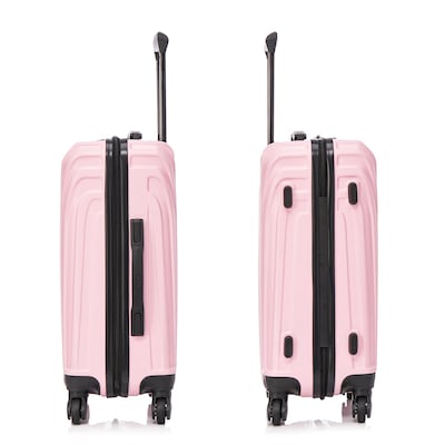 InUSA Vasty 22.44" Hardside Suitcase, 4-Wheeled Spinner, TSA Checkpoint Friendly, Pink (IUVAS00S-PNK)