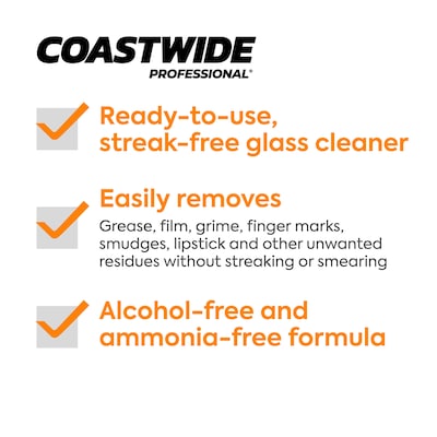 Coastwide Professional Glass Cleaner, 0.95L, 6/Carton (CW111032-A)
