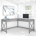 Bush Furniture Key West 60W L Shaped Desk, Cape Cod Gray (KWD160CG-03)