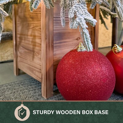 Fraser Hill Farm 4' Real Feel Pre-Lit Artificial Christmas Trees, 150Lights (FFRF048P-5MSN)