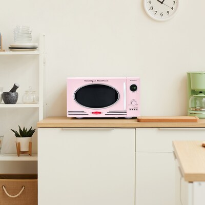 Nostalgia Retro 0.9 Cu. Ft. Countertop Microwave, Pink (NRMO9PK)