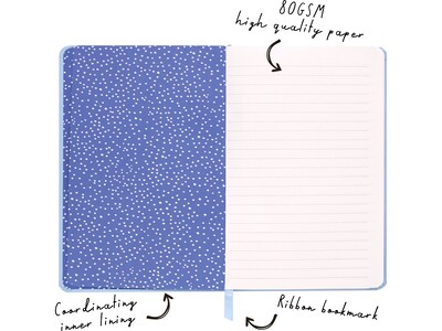 Carpe Diem Sky Blue Journal, 5.24 x 8.27, Wide-Ruled, 192 Pages (9374-CD)