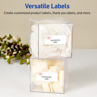 Avery Rectangle Multipurpose Labels, 1" x 2-5/8", White, 160/Pack (19479370426)
