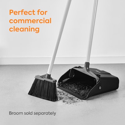 Coastwide Professional Heavy Duty 36.4" Plastic Upright Dustpan, Black