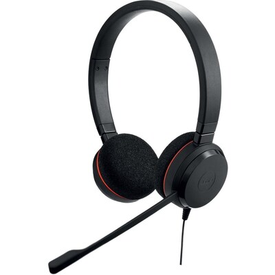 Jabra Evolve 20 USB-A Noise Canceling Stereo Computer On-Ear Headset, MS Certified (4999-823-189-01)