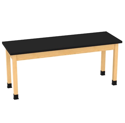 Diversified Woodcrafts School Classroom Rectangular Science Lab Table, 72 x 24, Oak (P7302BK30N)