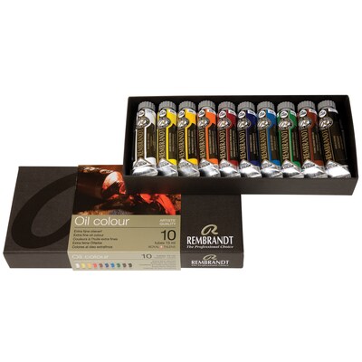 Rembrandt Oil Paint, Assorted Colors, 10/Set (RBX01820310)