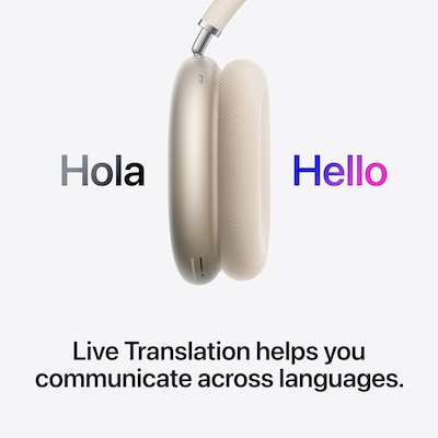 Apple AirPods Max 2 Wireless Active Noise Cancelling Over-Ear Headphones, Bluetooth, Starlight (MHWL4AM/A)