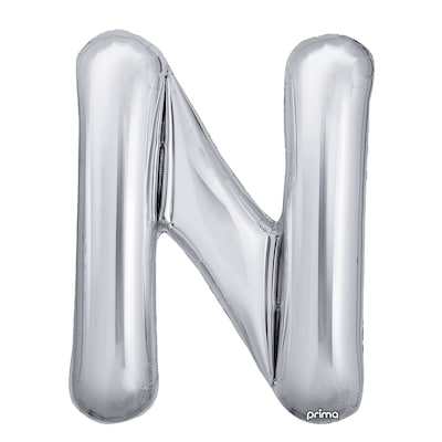 Party City (Air-Filled) 16 N Foil Balloon, Silver, 2/Pack (AM60050277-18)