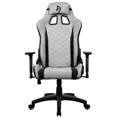 Arozzi Avanti Soft Fabric Ergonomic Racing Gaming Chair, Light Grey (AVANTI-SFB-LG)
