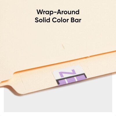 Smead BCCR Labels File Folder Label, Z, Lavender, 500 Labels/Pack (67096)
