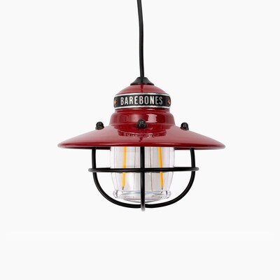 Barebones Edison Pendant Light - Red