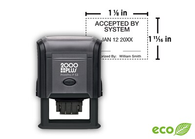 2000 Plus® PrintPro™ Self-Inking Economy Dater 53D, 1-1/8 x 1-11/16