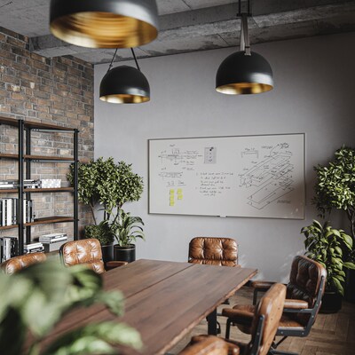 U Brands Magnetic Porcelain Dry-Erase Whiteboard, Aluminum Frame, 8 x 4 (4902U00-01)