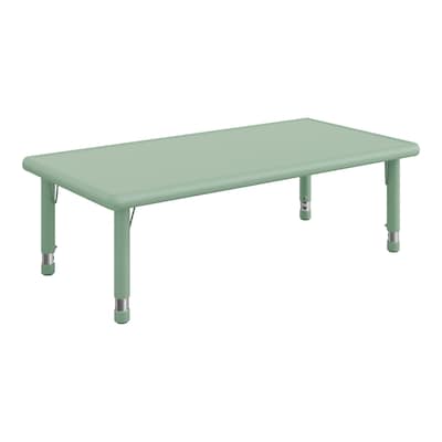 Flash Furniture Wren Rectangular Activity Table, 24 x 48, Height Adjustable, Sage (YUYCX012RECTSGE)