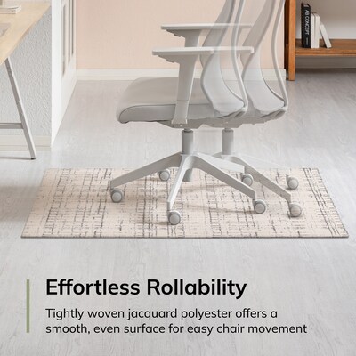 Anji Mountain Rug'd Carpet & Hard Floor Chair Mat, 36" x 48", Camden Gray (AMB9044)