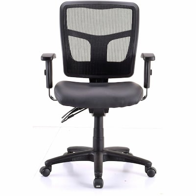 Lorell Executive Antimicrobial Mid-Back Chair, Black (LLR86241)