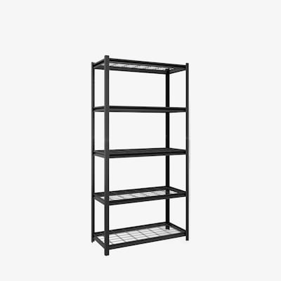 FlexiSpot 5-Shelf Metal Light Duty Wire Storage Shelving, 72 x 36 x 16, Black (CJ017-DK)