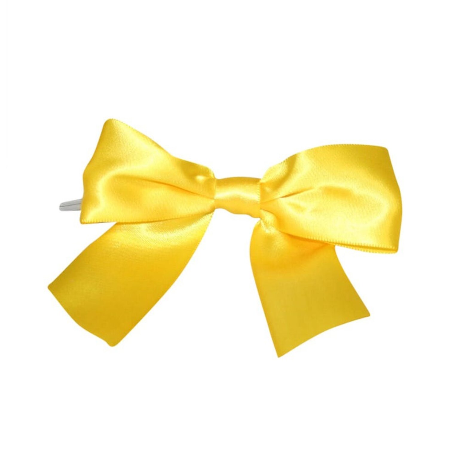 JAM Paper Satin Bows, Yellow, 50/Pack (52640349219)