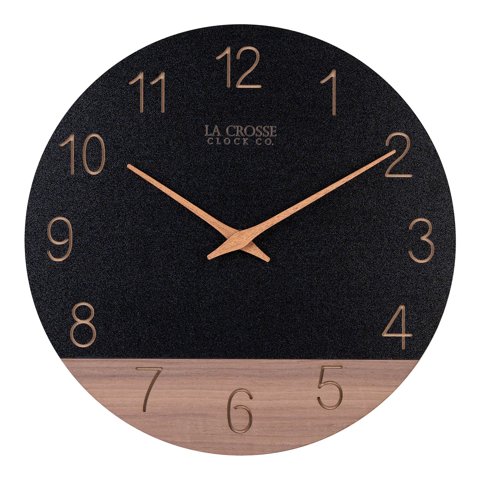 La Crosse Clock 12 Dark Sierra Wood Analog Quartz Wall Clock (404-3630C)