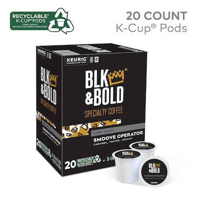 BLK & Bold Smoove Operator Coffee Keurig® K-Cup® Pods, Dark Roast, 20/Box ( OKB90056 )