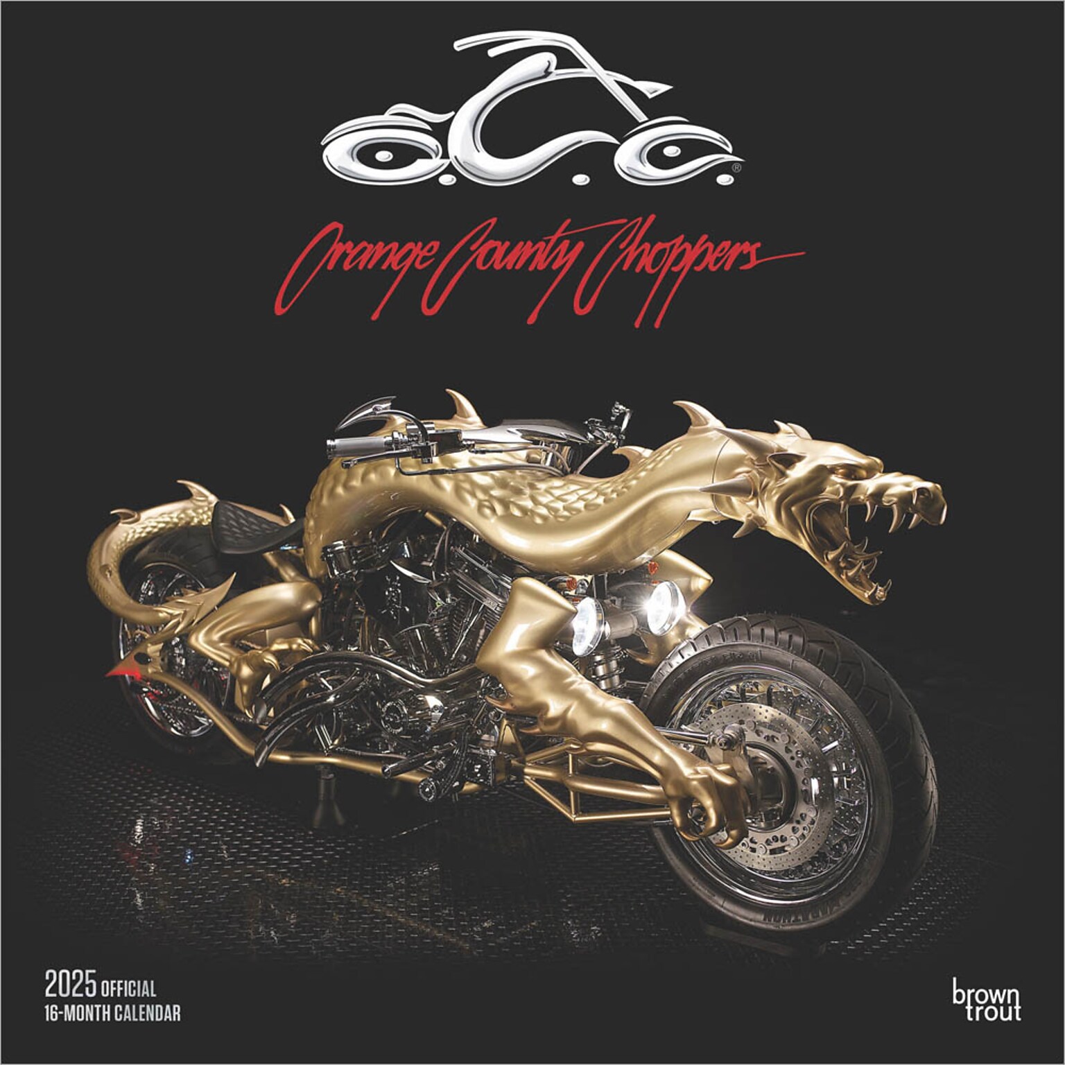 2025 BrownTrout Orange County Choppers 12 x 12 Monthly Wall Calendar (9781975480035)