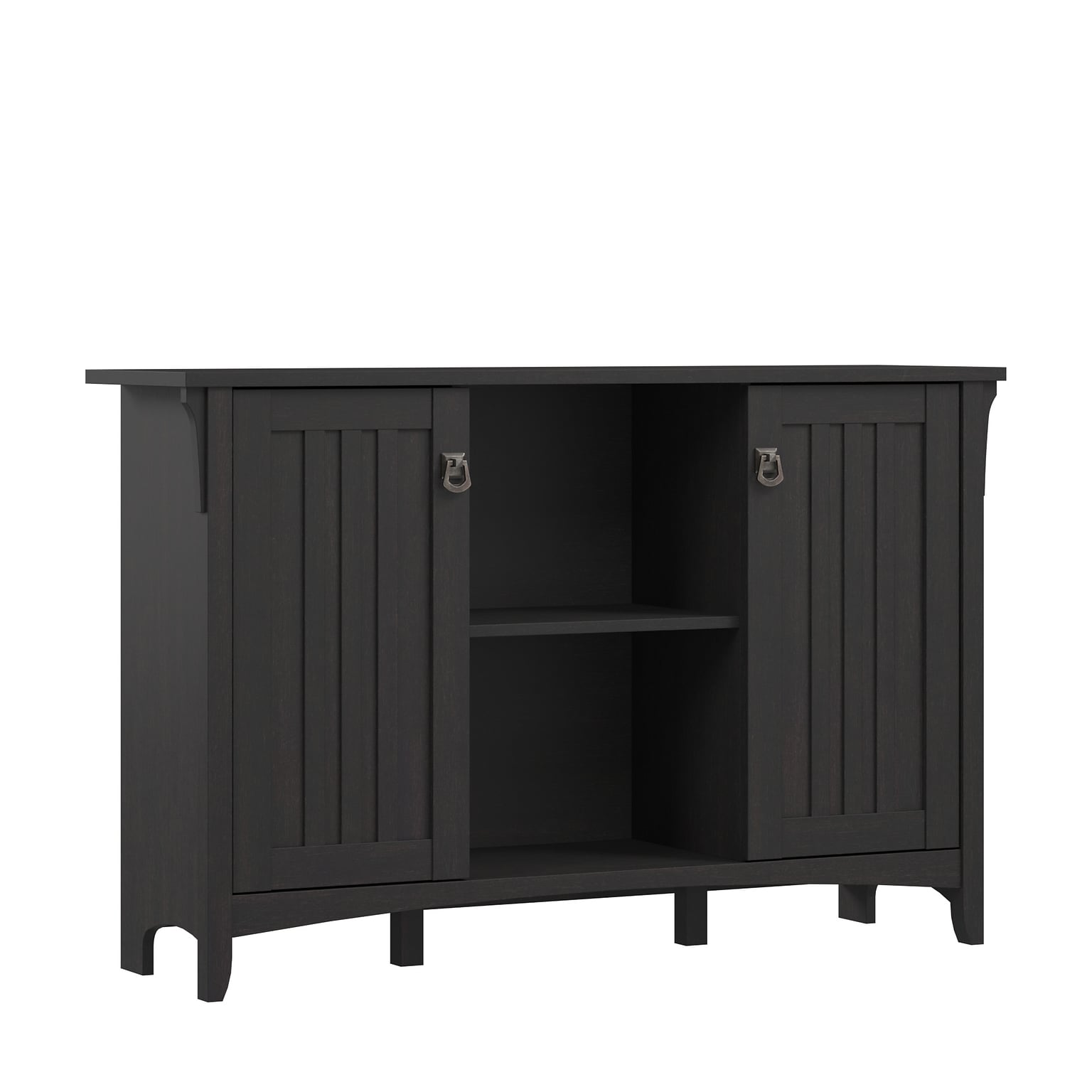 Bush Home Salinas Accent Storage Cabinet with Doors, Vintage Black (SAS147VB-03)