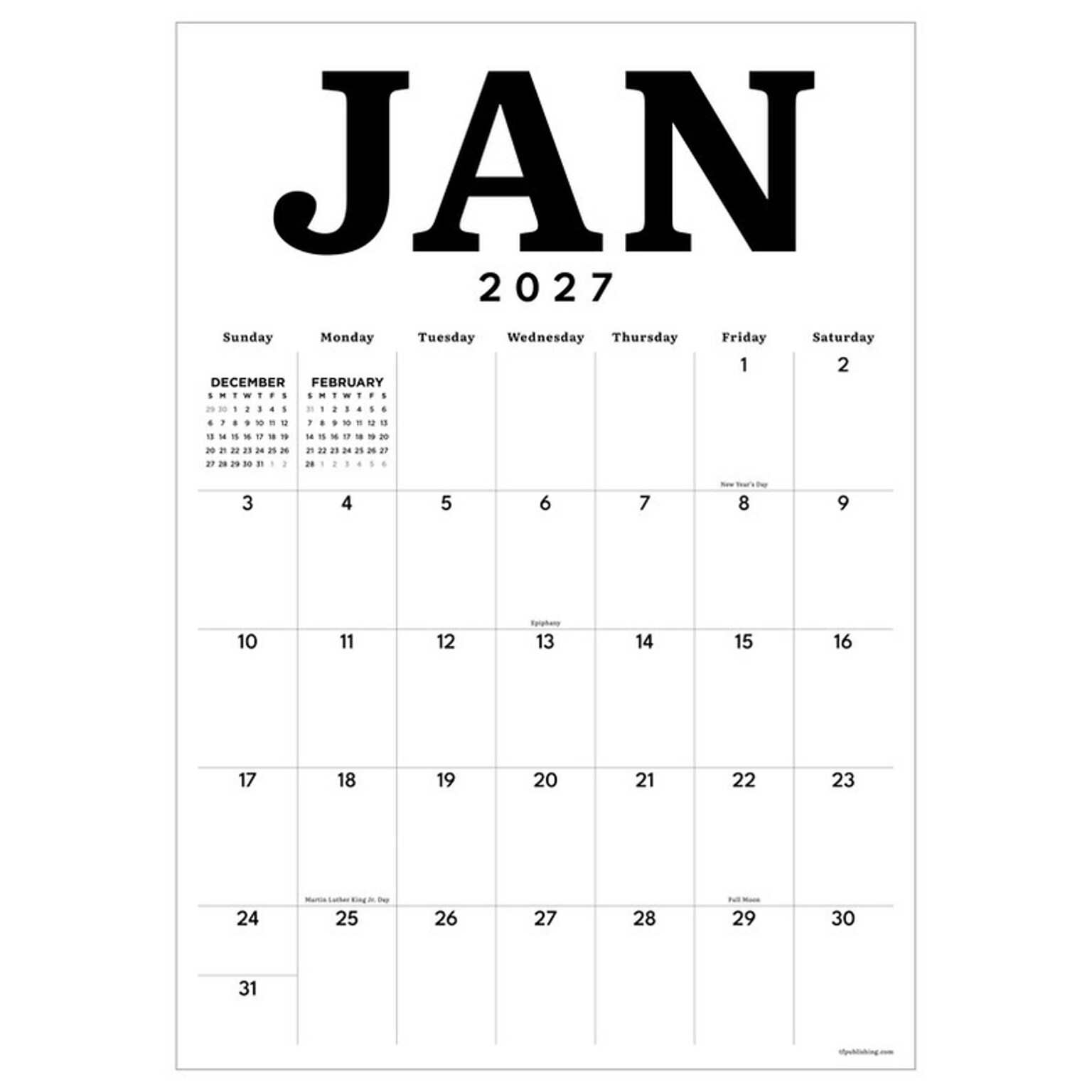 2027 TF Publishing Medium Art 12 x 17 Monthly Desk or Wall Calendar, Multicolored (27-8512)