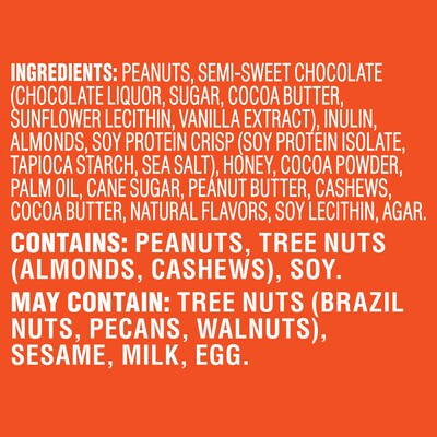 Pick Me Up Provisions™ Mini Gluten Free Peanut Butter Dark Chocolate Nut Bar, 0.7 oz., 20/Box (PM62796)