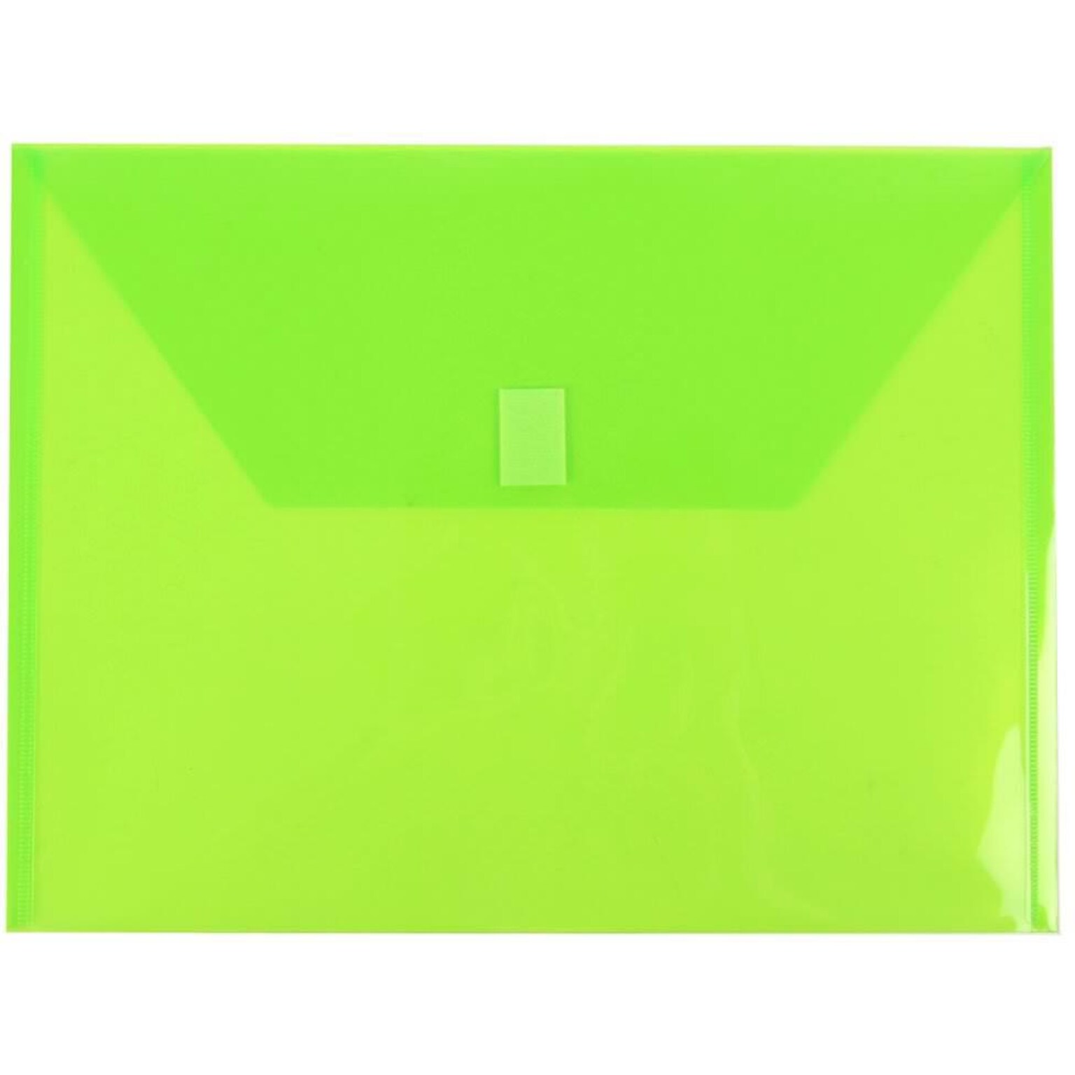 JAM Paper Premium Plastic Document File, Letter, Lime Green, 3/Pack (218V0LIX3)