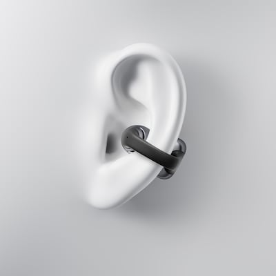 Shokz OpenDots ONE TWS Wireless Open-Ear Clip-on Earbuds & Charging Case, Bluetooth, Black (E310-ST-BK-US)