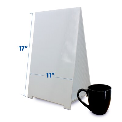 Flipside Products Premium Corrugated Plastic Dry Erase Tabletop Marquee Easel, 11" x 17", Pack of 12 (FLP31278)