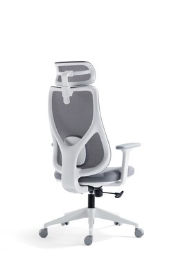 Raynor Group Torque Ergonomic Fabric/Mesh Swivel Manager Chair, Grey/White (TORQUE-WF-GRY )