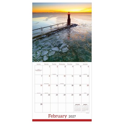 2027 TF Publishing Wisconsin 12 x 12 Monthly Wall Calendar, Multicolored (27-1041)