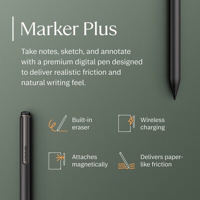 reMarkable Paper Pro Move 7.3" Paper Tablet with Marker Plus & Mosaic Weave Book Folio, Basalt  (RM91A-1001NW)