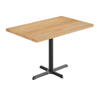 Flash Furniture Bennett Wooden Commercial Indoor Table, 48 x 30, Natural Top/Black Base (GSF3048NTT2230)