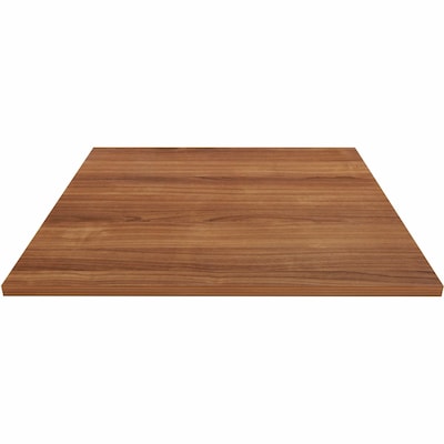 Lorell Essentials Series 36”W x 36”D 1” Thickness Square Table Top, Laminate, Walnut (LLR69961)