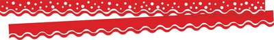 Barker Creek Double-Sided Scalloped Border Set, 36" x 2.25", Happy, 6 designs, 78/Set (BC947)