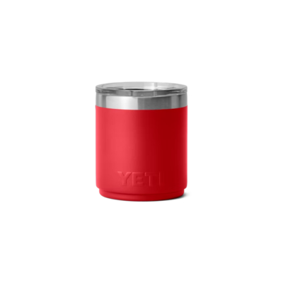 Rambler® 10 oz Stackable Lowball with Magslider Lid - Rescue Red