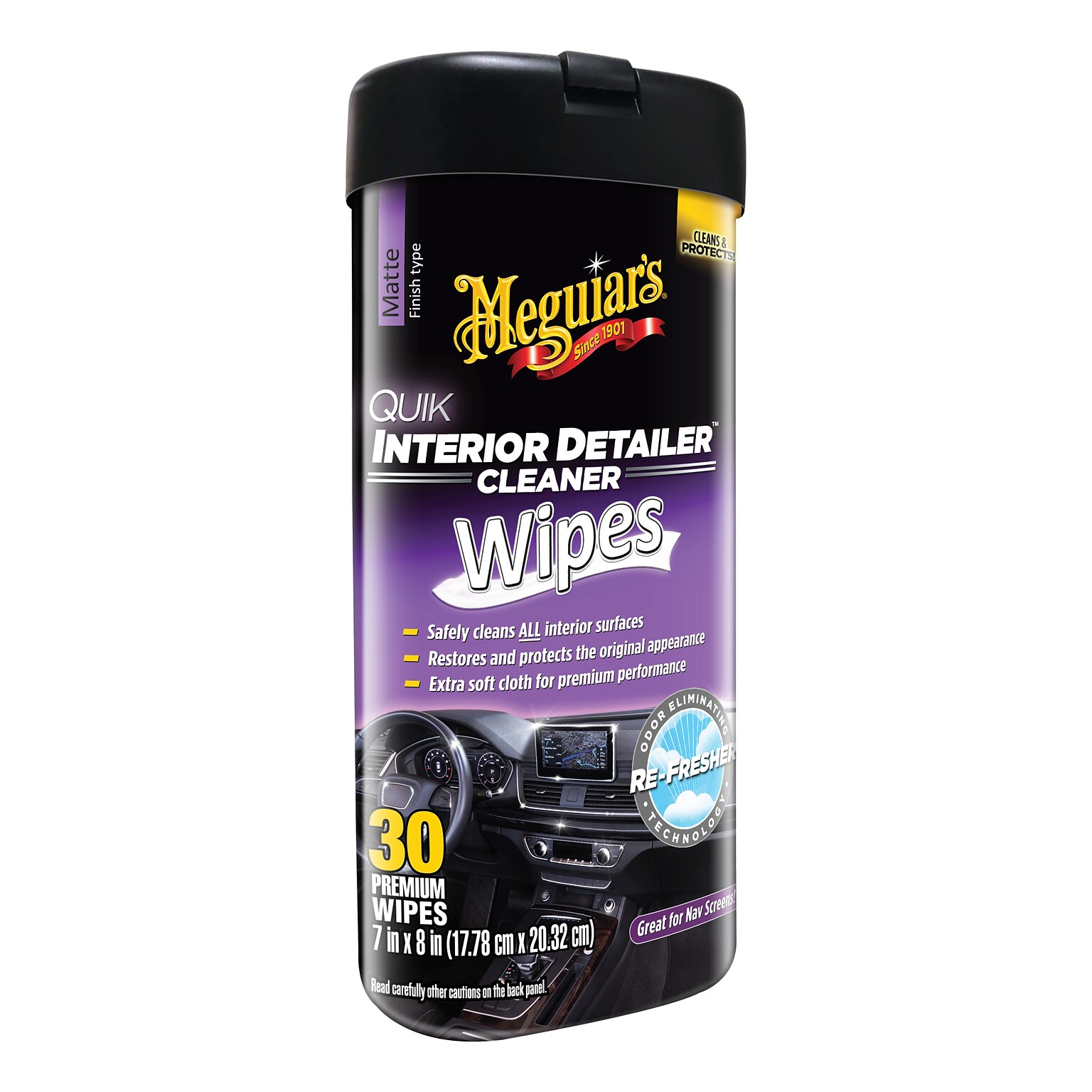 Meguiars Quik Interior Detailer Wipes (G13600)