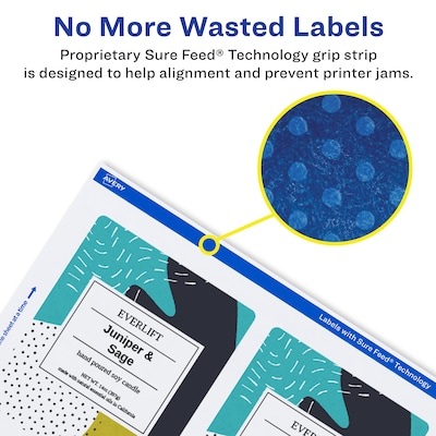 Avery Laser/Inkjet Rectangle Multipurpose Labels, 3.3" x 4", White, 300 Labels/Box (94215)