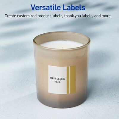 Avery Laser/Inkjet Square Multipurpose Labels, 2" x 2", White, 120/Pack (S00DKC)