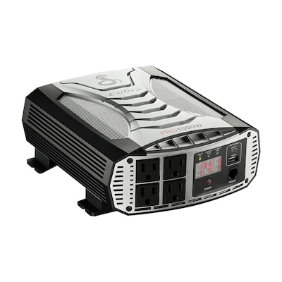 Cobra PRO 1500W Professional-Grade Power Inverter with 2 USB Ports, 4-Outlets, Black & Gray (CPI1500W)