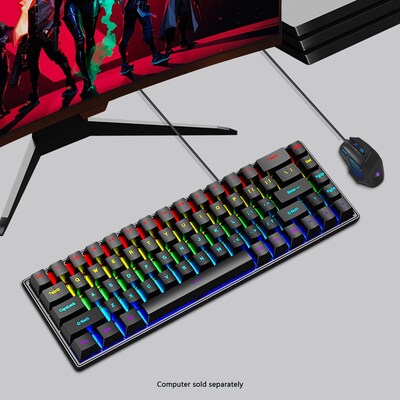 SaharaCase Wired Gaming Keyboard & Mouse Combo, Black (KB35)