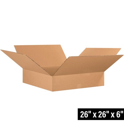 26 x 26 x 6 Shipping Boxes, 32 ECT, Brown, 10/Bundle (26266)