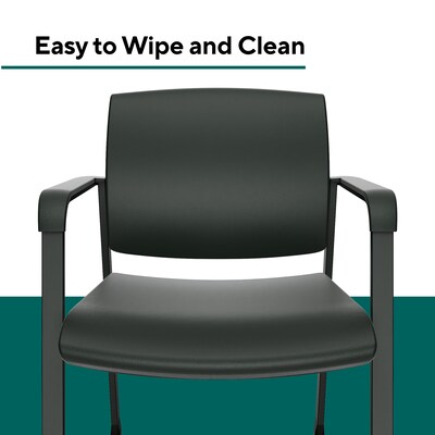 Workplace2.0 Health™ Esler Polyurethane Guest Chair, Black (WP62576)