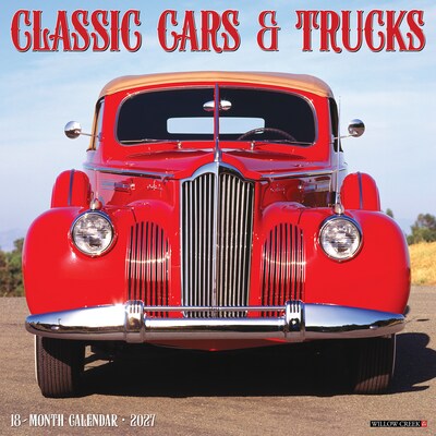 2027 Willow Creek Classic Cars & Trucks 12 x 12 Monthly Wall Calendar, Assorted Colors (59722)
